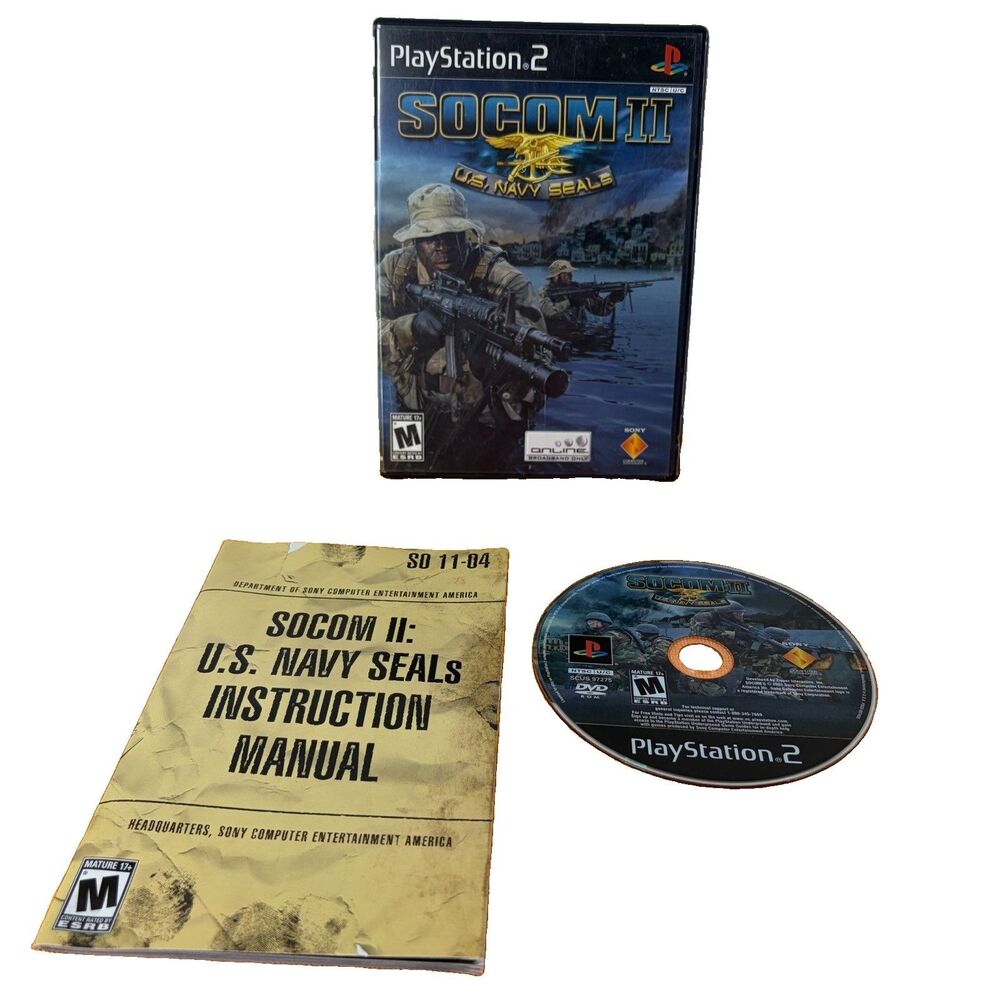 SOCOM 2: US Navy Seals Sony PlayStation 2 PS2 Complete CIB Tested And Working
